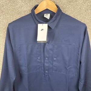 Nike Metro Ground Pullover Shacket Navy‎ Blue Youth Boys XL NEW FV8045-410